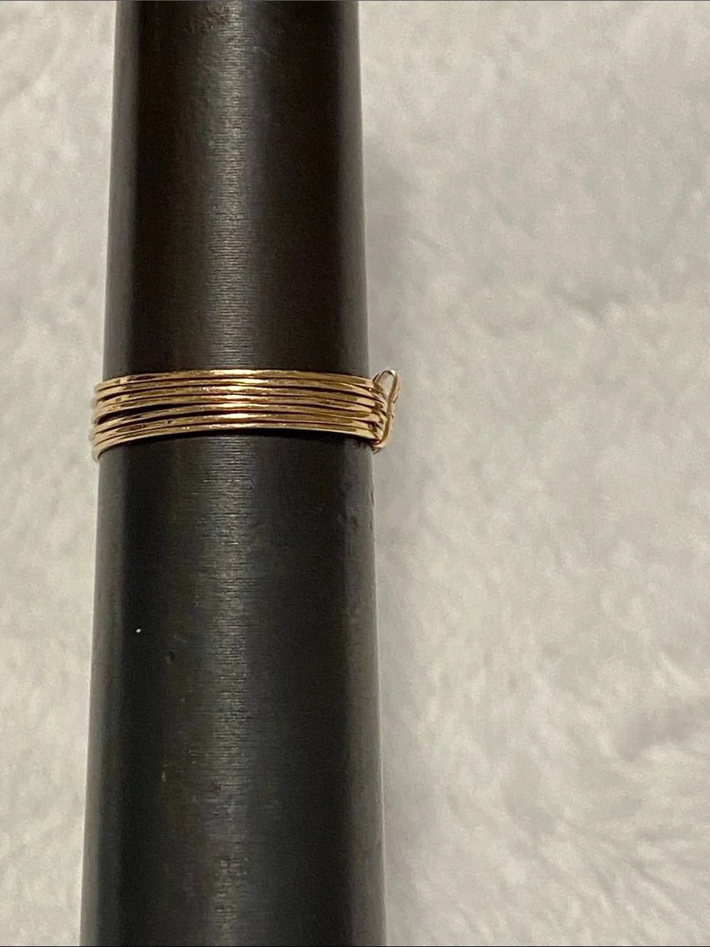 14 K Gold Multi-Band Wire Stack Ring  .66 grams